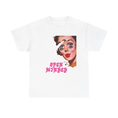 Open Minded Vintage Graphic T-Shirt Comfy Cotton Tee Brand NEW