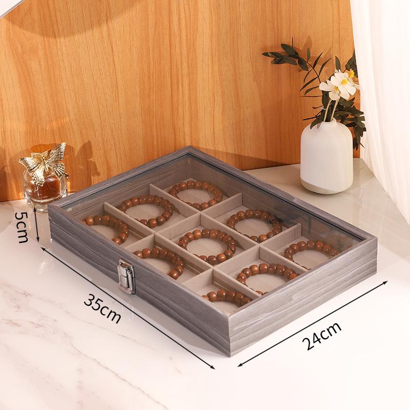 Dust-proof Sunroof with Lid Bracelet Storage Box Buddha Beads Cultural Play Bracelet Collection Box Buddha String Bracelet Jewelry Box