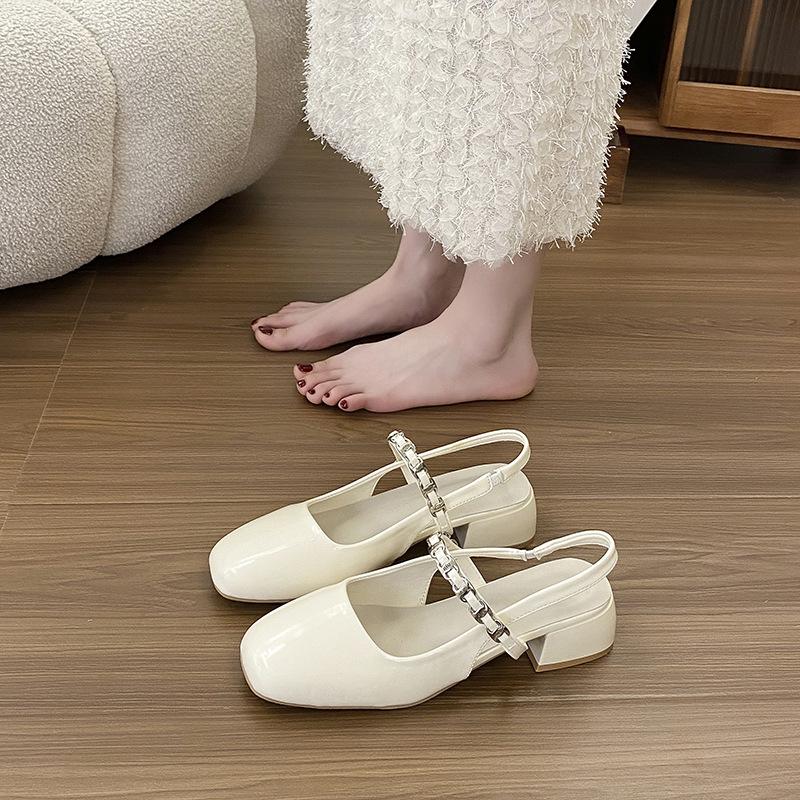 

Женские французские элегантные туфли Мэри Джейн, новые модные универсальные носимые прочные легкие дышащие сандалии 35