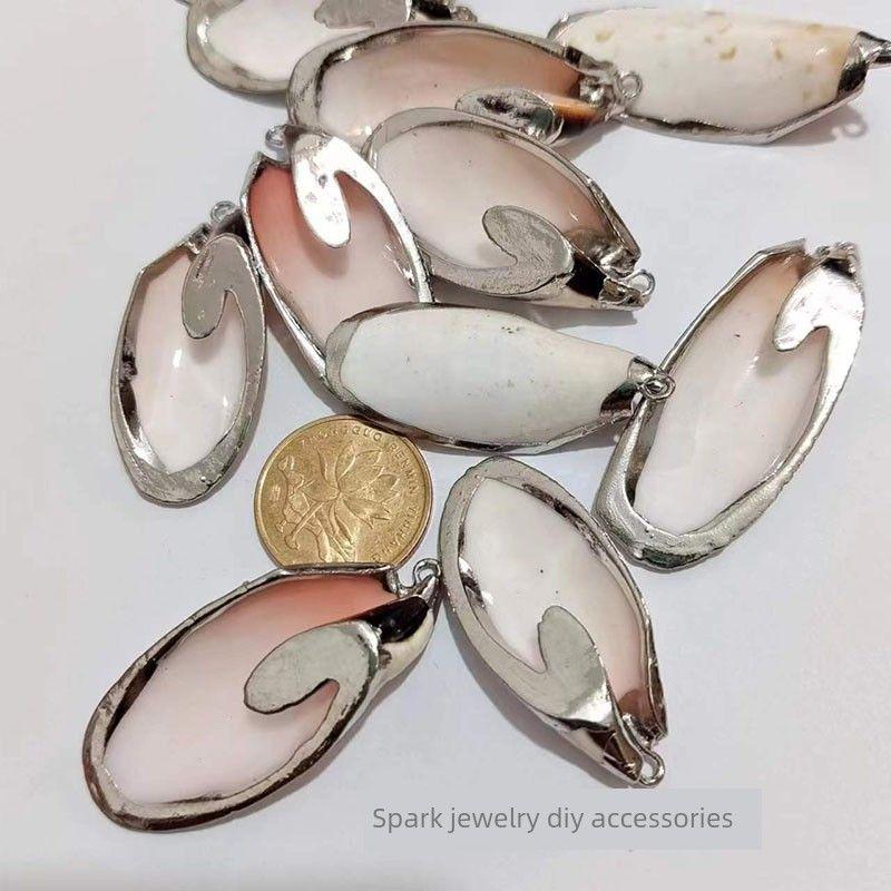 Conch Electroplating DIY Ornament Accessories Earrings Pendant Pendant Creative Handmade Natural Shell