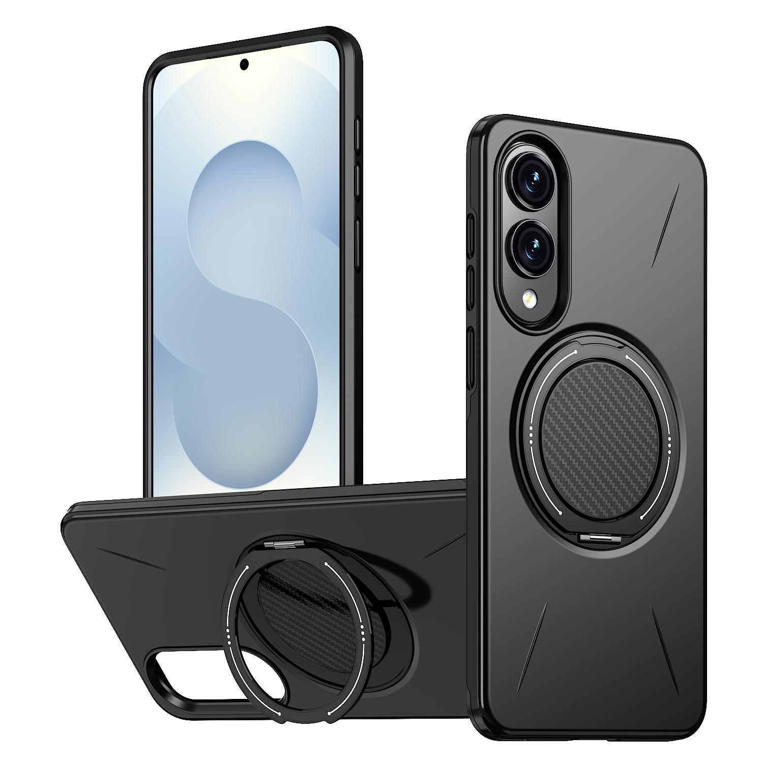 

Роскошный чехол-подставка с кольцом для Samsung Galaxy S25 FE S24 Ultra S23 Plus A17 5G A56 A16 A36 A55 A35 A15 A26 A14 Galaxy A16 чёрный