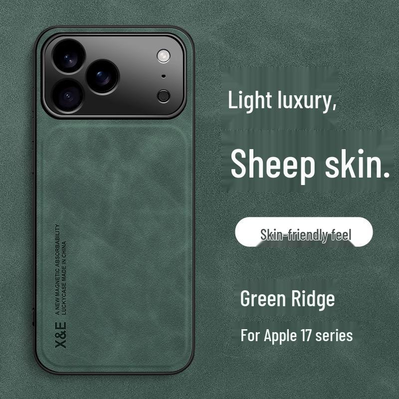 iPhone 17 Air Lambskin Magnetic Charging Case for 16 Pro - Skin-Feel, Anti-Drop, Soft.