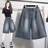 DIMANAF 2026 Été Nouveau Grande Taille Femmes Jean Short Denim Coton Ample Décontracté Mode Shorts Dame Vêtements