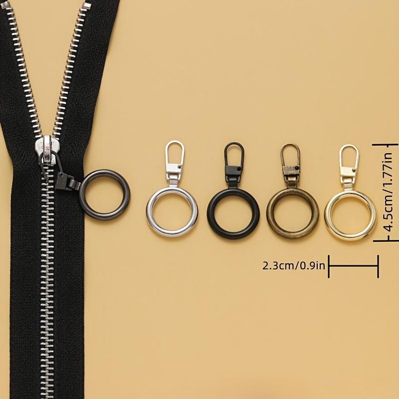 10pcs Metal Zipper Head Pull Tab Detachable Repair Down Jacket Bag Shoe Small Hole Special Zipper Head Pull Down Accessory