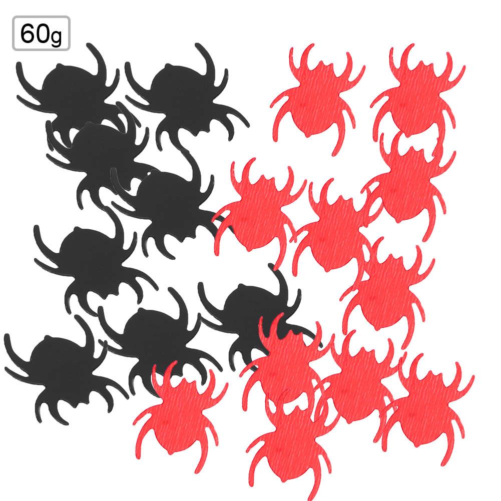 Halloween Party Confetti Holiday Decorative 60g PVC Confetti(Black Spider+Red Spider)