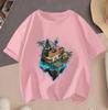 Hot Sale Plants Vs Zombies 2D Cartoon Print Casual Summer Short Sleeve T Shirt 2026 For Children Teenagers Boys Girls