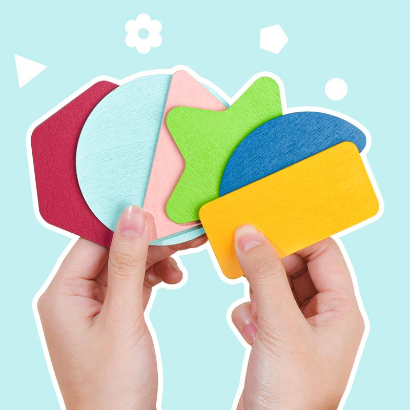 Wood 3d Shape Geometry Column Match Stacking Diy Stacking Toy Cheap Wooden Shape Sorter Stacker Wooden Educational Toy for Kids