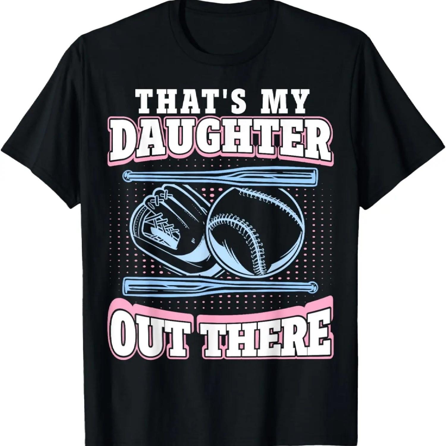 Baseball Mom That s My Daughter Out There Baseball Dad T-Shirt S разноцветный