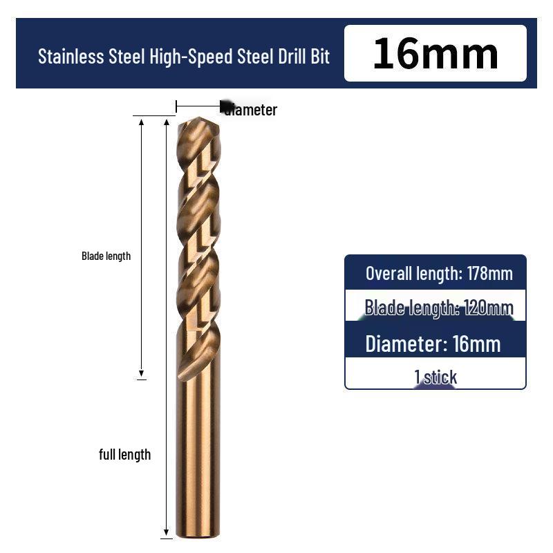 Cobalt Twist Drill Bit for High-Hardness 304 Stainless Steel and Metal
