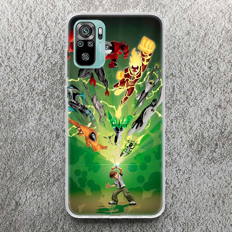 Cartoon Ben 10 Soft Case for Xiaomi Redmi Note 10 9 9S 8 Pro 7 9T 5 Phone Shell Mi 11T 12T 10T 12 11 Lite 6X A3 Cover