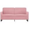 Vidaxl Sofa 2-Osobowa, Różowy, 140 Cm, Tapicerowana Aksamitem