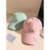 Letter Embroidered Baseball Cap for Women Showing Face with Small Big Brim Korean Casual Soft Top Bow Sun Protection Baseball Hat