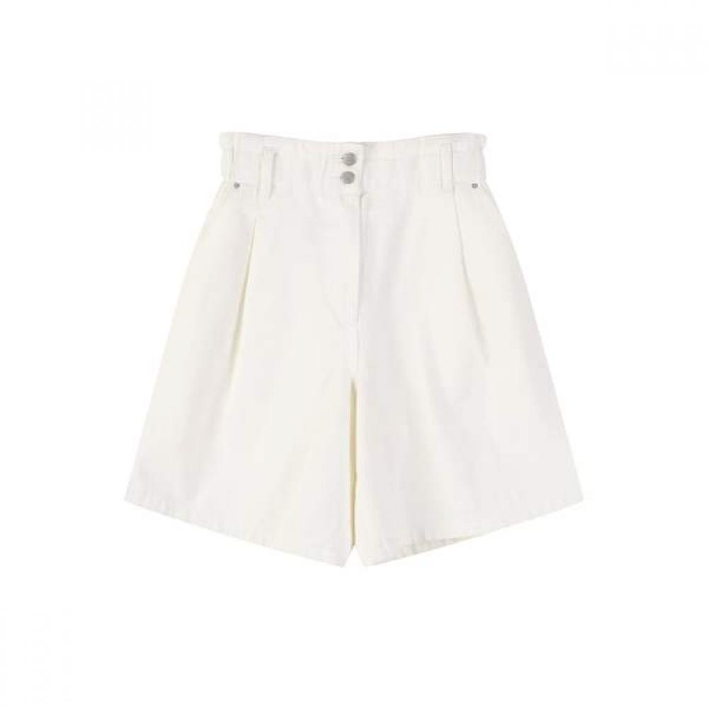 

Lap Cotton Shirring Band Tuck Shorts As1dp266 BK (black)/S