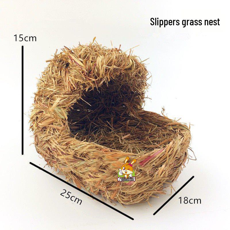 Handgeflochtenes Versteck für Chinchillas & Hamster: Warmes Holznest für Kaninchen & Meerschweinchen