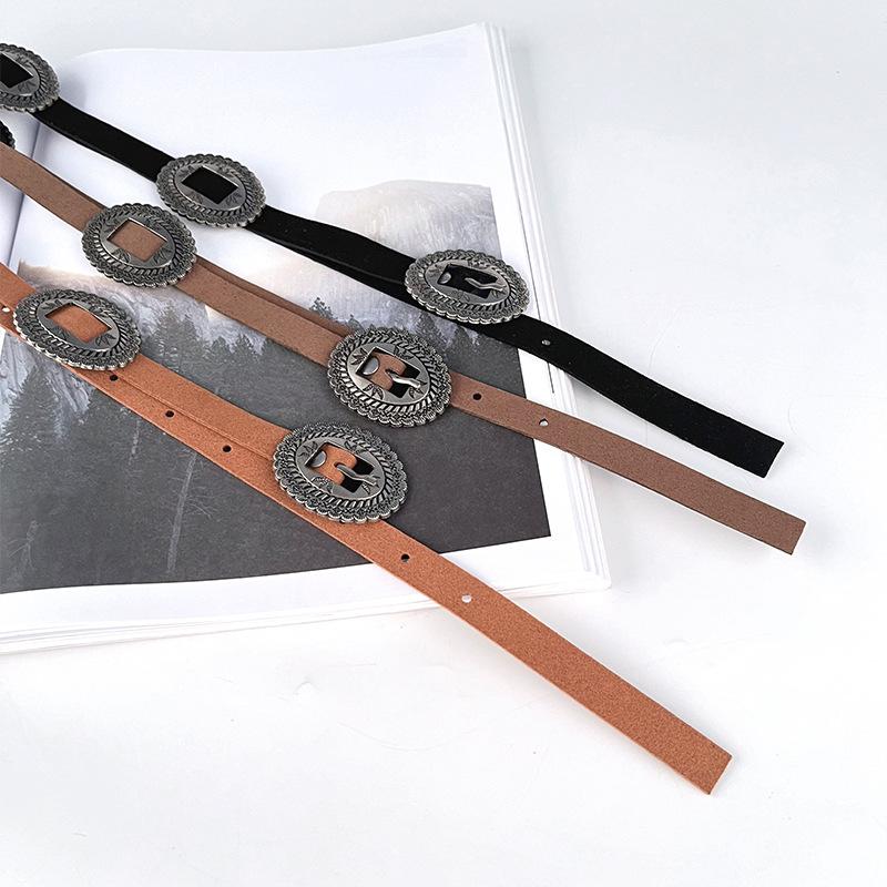 New Retro Belt for Women American Heavy Industry Metal Hot Girl National Style Waist Seal European and American Punk Personality Metal Belt