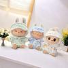 Für 15cm/17cm Labubu I II Puppen Kleidung Niedliche Schlafmaske Pyjama Dreiteiliges Set Accessoires Kleidung Plüschpuppenkleidung