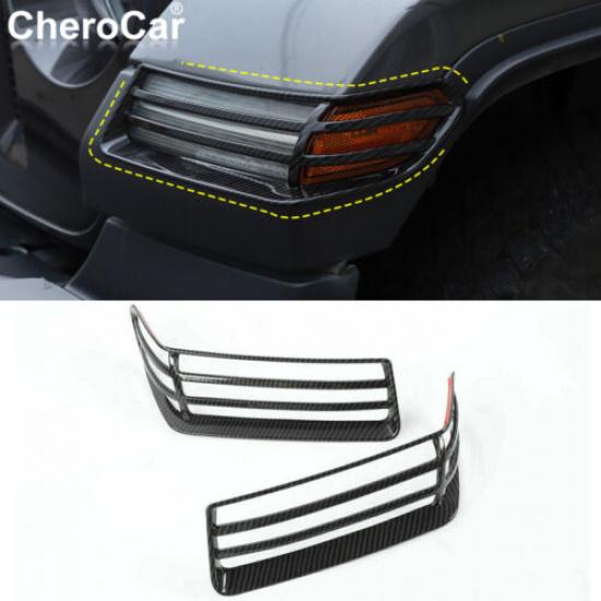 

Carbon Fiber Wheel Eyebrow Light Lamp Cover Guard for Jeep Wrangler JL 2018-