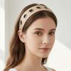 Grommet Hollowed Out Eyelets Headband Cashew Pattern Punk Headwrap Yoga Elastic Hair Band  Sports