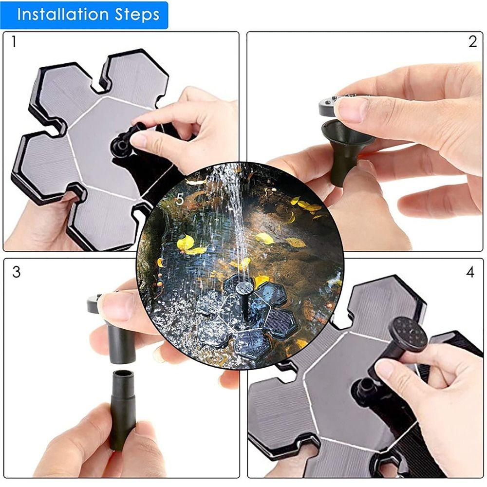 Energy Saving Solar Powered Pump Floating Solar Water Fountain Aquarium Bird Bath Fountain Pond