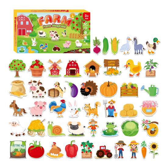 Kids Educational Refrigerator Magnet Alphabet Number Fruit Animal Preschool Learning Home Kitchen Whiteboard Locker Fridge Magnetic Decoration