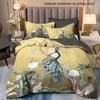 Peacock Flower Pattern 3d Printed Bedding Set Elegant Retro Style Quilt Cover Set Comfortable Polyester Duvet Cover Pillowcases