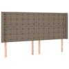 VidaXL Headboard with Ears Taupe 203x16x118-128 Cm Fabric3120040