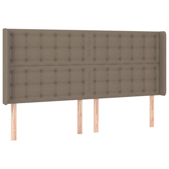 VidaXL Headboard with Ears Taupe 203x16x118-128 Cm Fabric3120040