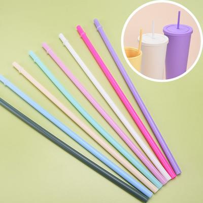 Gifts Reusable Plastic Straws Portable Cup Accessories Milk Tea Coffee Straw Solid Color Water Cup Straw for 40oz for 40oz