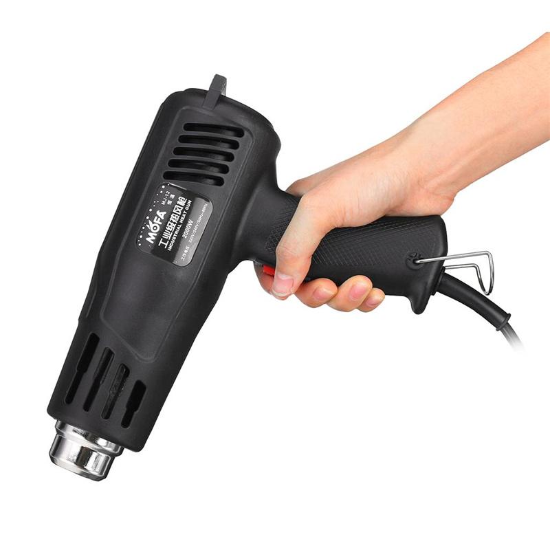 Air Gun 220V 2000W Advanced Temperatures Adjustable Electric Heat Gun Shrink Wrapping Industrial Building Hair Dryer