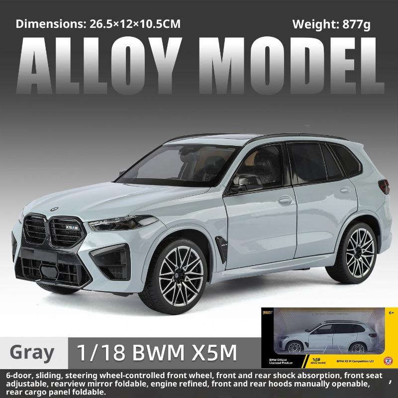 Officially Licensed 1:18 BMW X5M Alloy Car Model Pull-back Toy Vehicle Simulation Diecast Collection Miniature Voiture Boy Gift