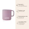 Tasse - design letters - lavande - porcelaine - 250 ml - minimaliste