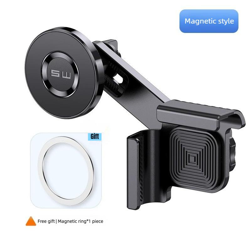Aluminum Alloy Car Phone Holder Bracket Adjustable Multi-Angle Clasp Style Accessory for Arc Screen Mobile Phone Universal Mount