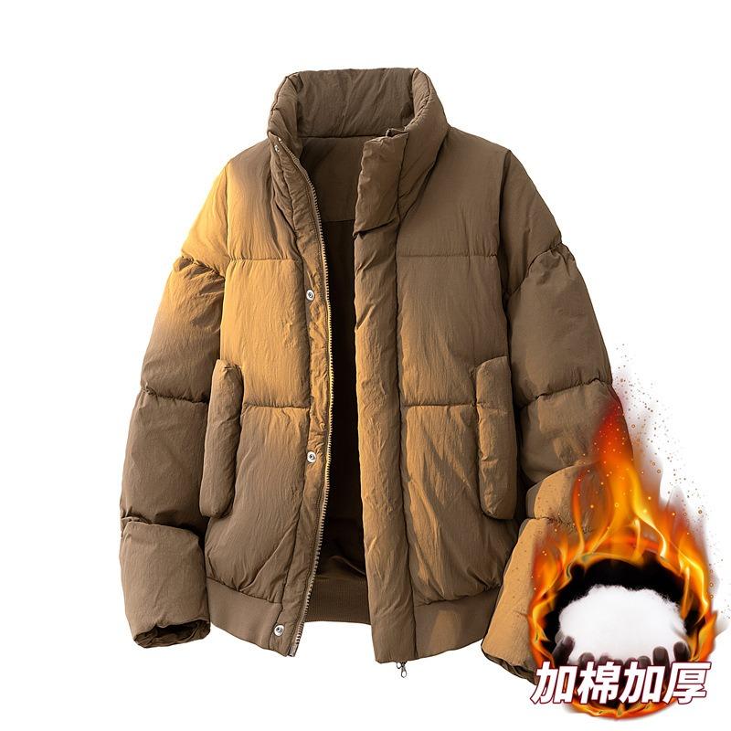 

OO Thickened Cotton-padded Clothes for Men and Women, Winter Loose Cotton-padded Jackets, Bread Clothes, Short Stand-up Collar Cotton-padded Jackets. 3XL