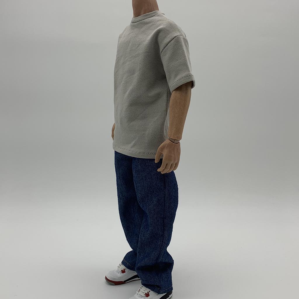 1/6 akční figurka obleky 12palcové tričko a kalhoty vhodné pro mužské panenky, hračky, příslušenství