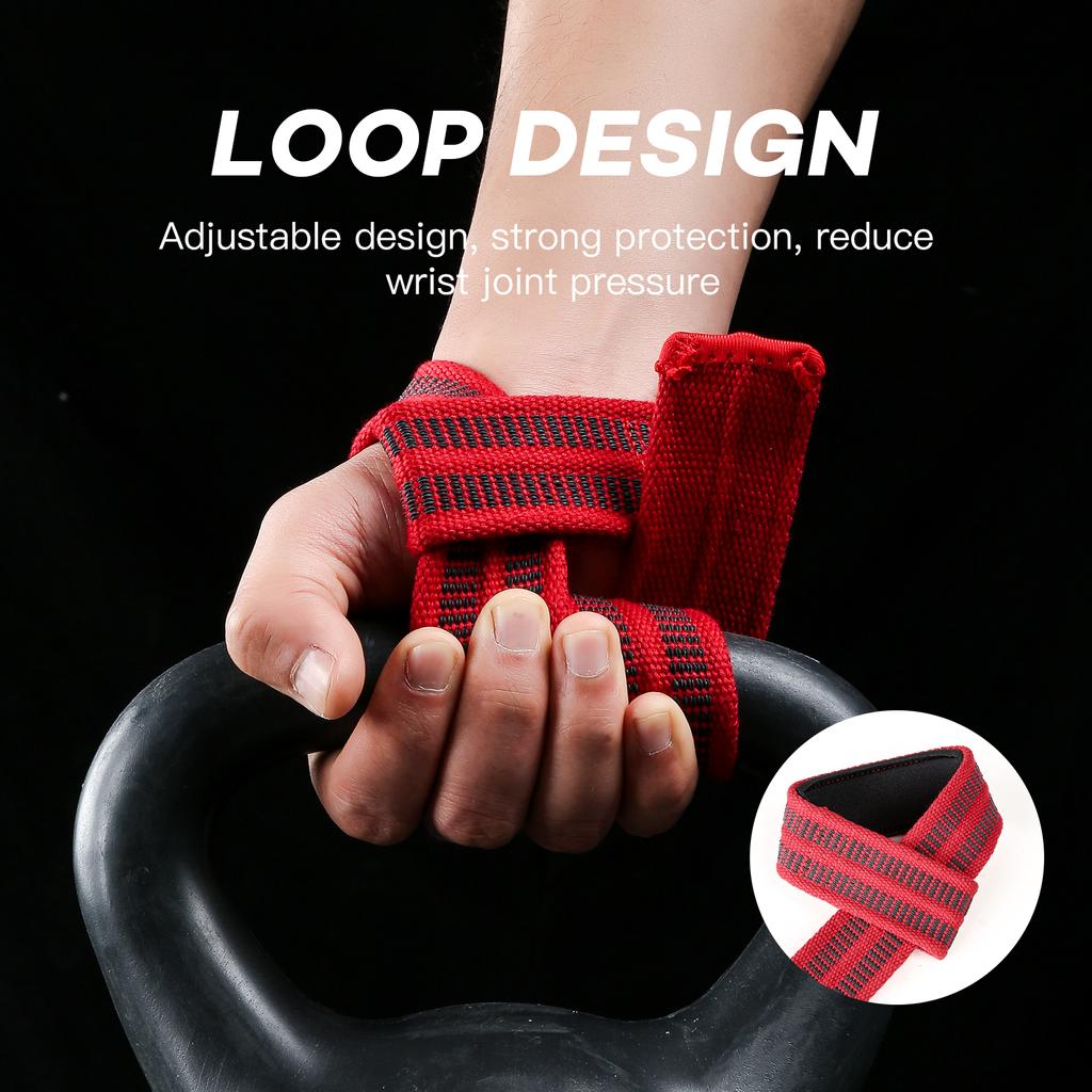 Power Lifting Straps Weightlifting Gym Gloves Deadlift Wrist Support for Pull Up Bar Barbell Dumbbell Training