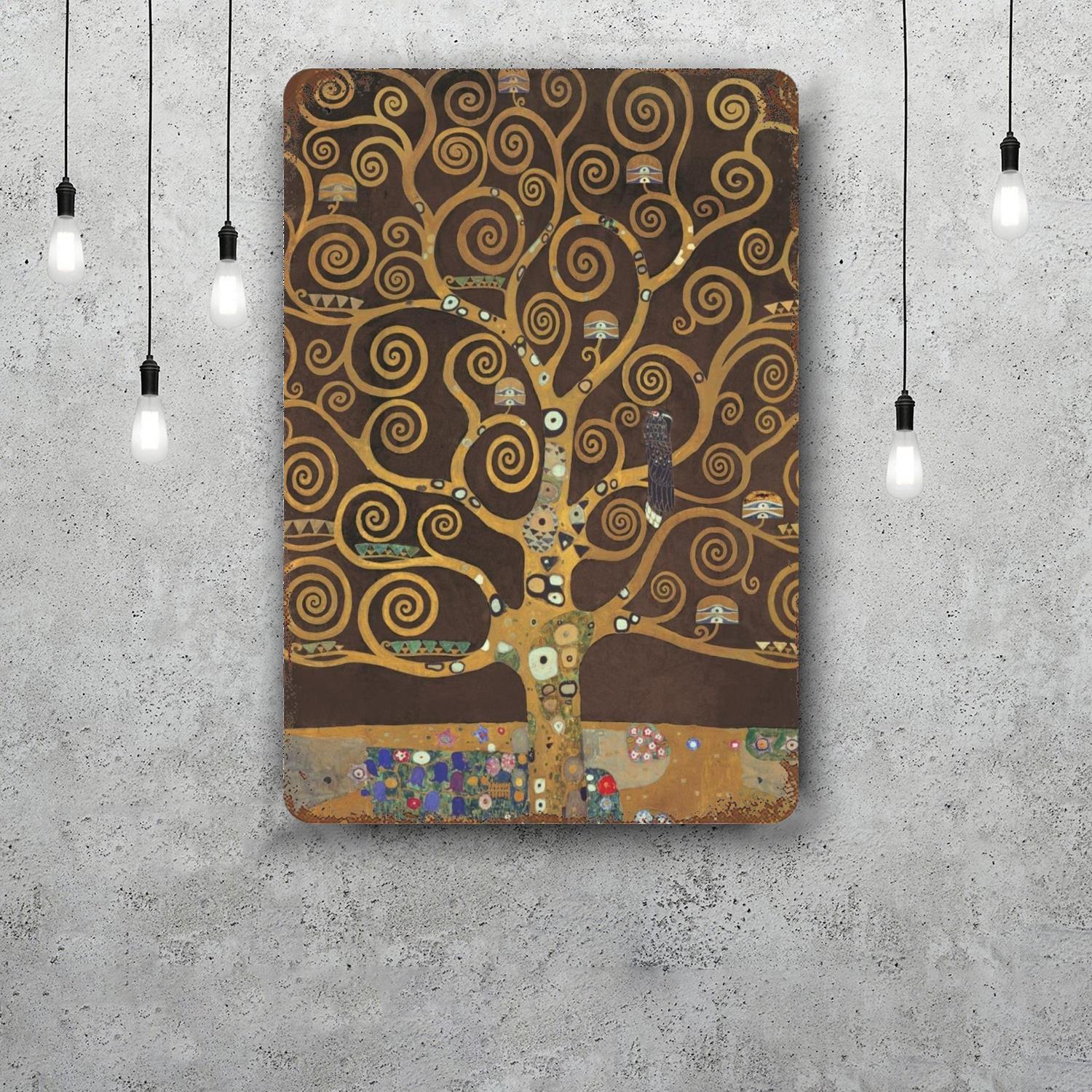 

gustav klimt Funny Bar Metal Sign Retro Plaque Vintage Sign Alcohol Drinker Pub Club Man Cave Kitchen Wall Decoration 20x30cm（7.8x11.8inch）