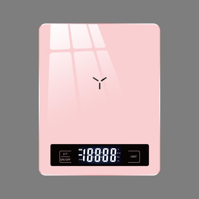 

Міні-кухонні ваги для випічки, кави та їжі - точність 1 г, місткість 5 кг AAA Battery Version рожевий
