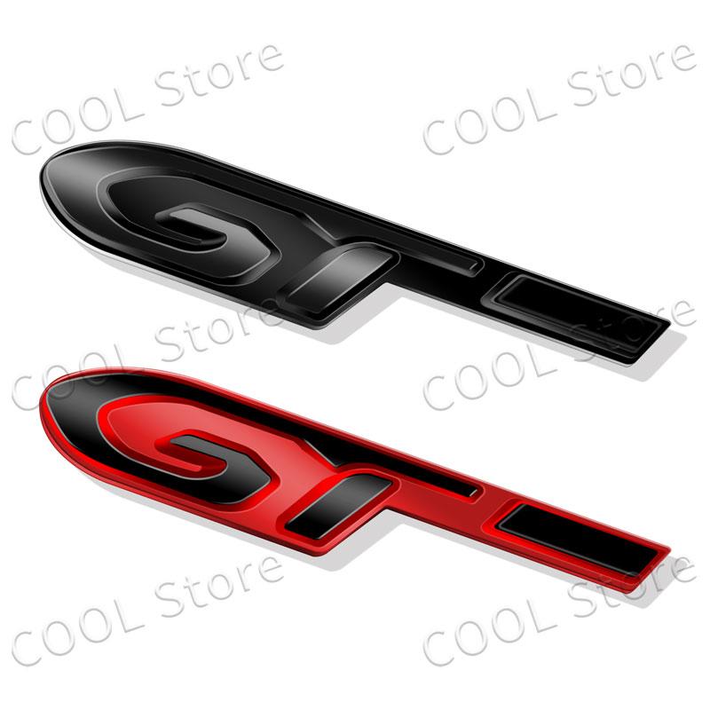 3D Chrome Metal GT Logo Emblem Fender Rear Trunk Body Sticker For Peugeot 208 308 508 2008 3008 5008 GT Line Decoration