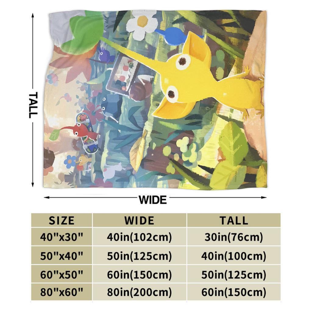 Gelbe Pikmin Weiche Warme Decken Kinder Plüsch Überwurfdecke Street Trend Sofa Bett Flanell Bettwäsche Sofa Bettbezug