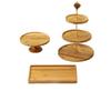 Forest-Style Bamboo Wood Dessert Stand Set