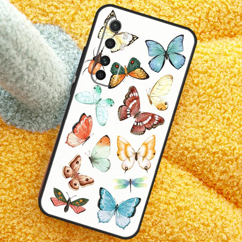 Butterfly Flower Case For Xiaomi 17 Pro Max 13 14 15 Ultra 13T 14T 15T Cover For POCO X7 X5 X6 F5 F6 F7 F8 Pro