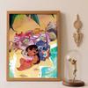 Diamond Painting Kit Unframed Lilo & Stitch Beach Reading Classic Style Home Decor Craft, Perfect Gift Idea