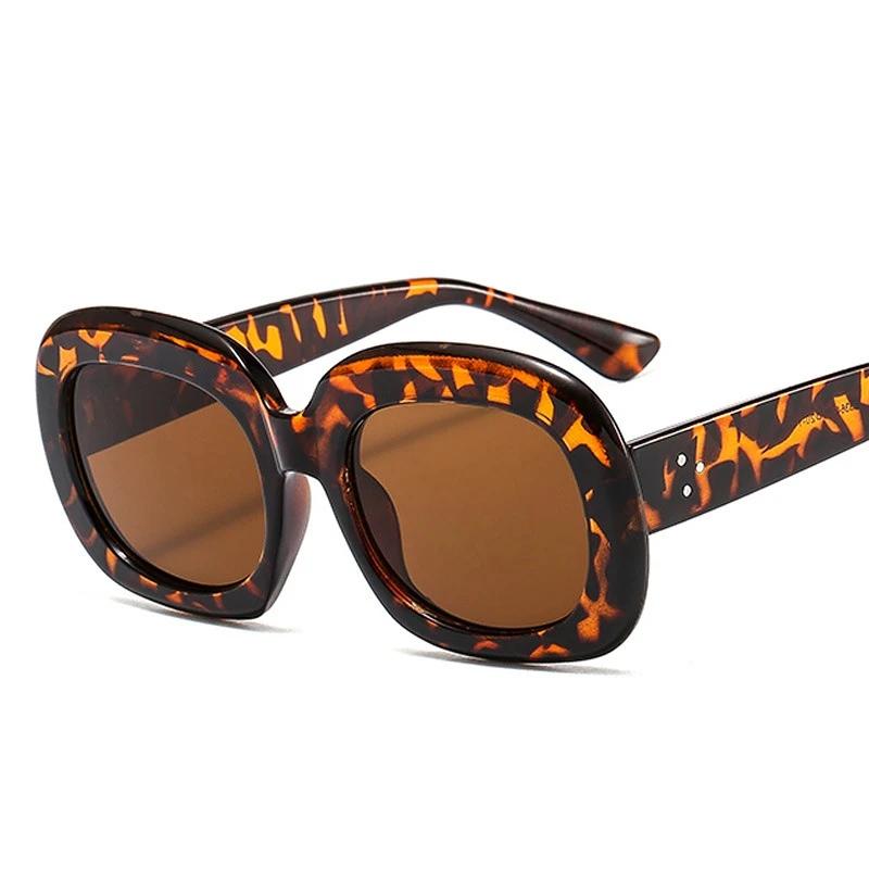 

Винтажные овальные солнцезащитные очки женские ретро толстые края дизайн солнцезащитные очки женские градиентные черные леопардовые очки Uv4 зеркало look picture