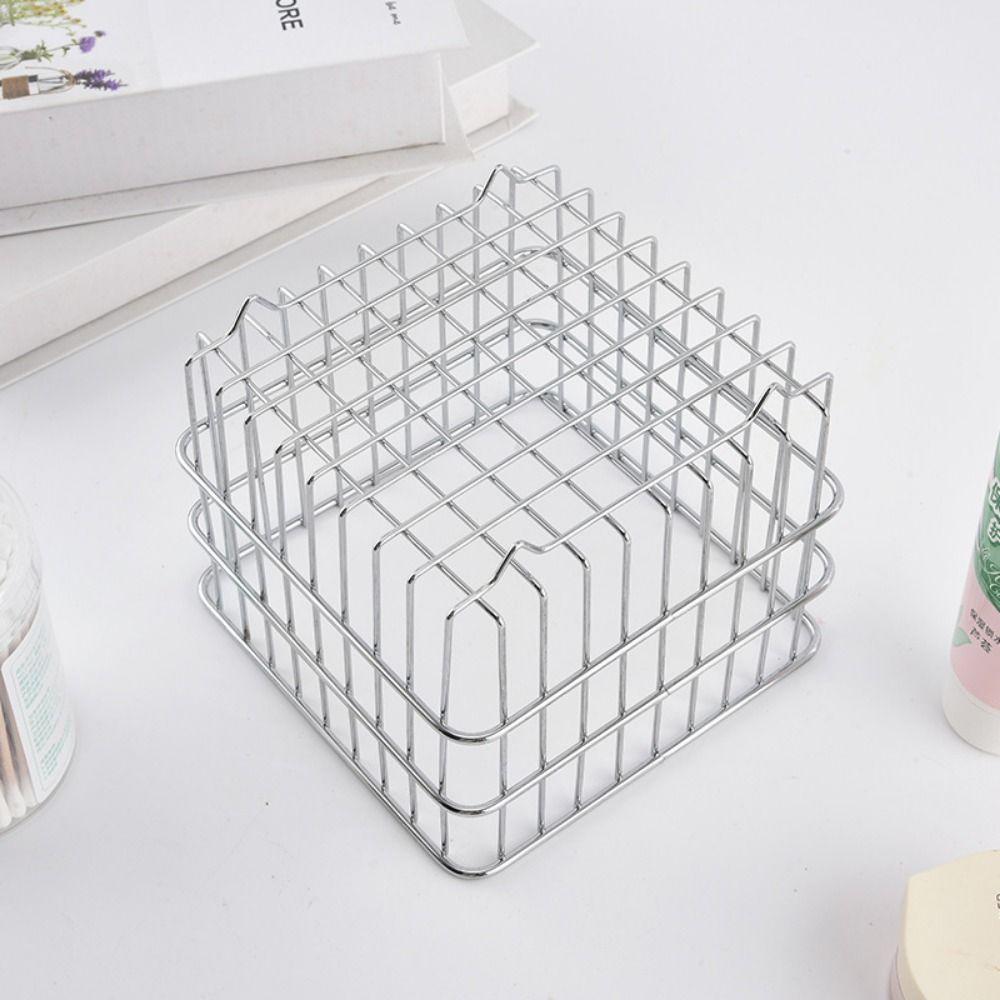 Modern Bathroom Storage Rack Stainless Steel Square Wire Basket Desktop Organizer