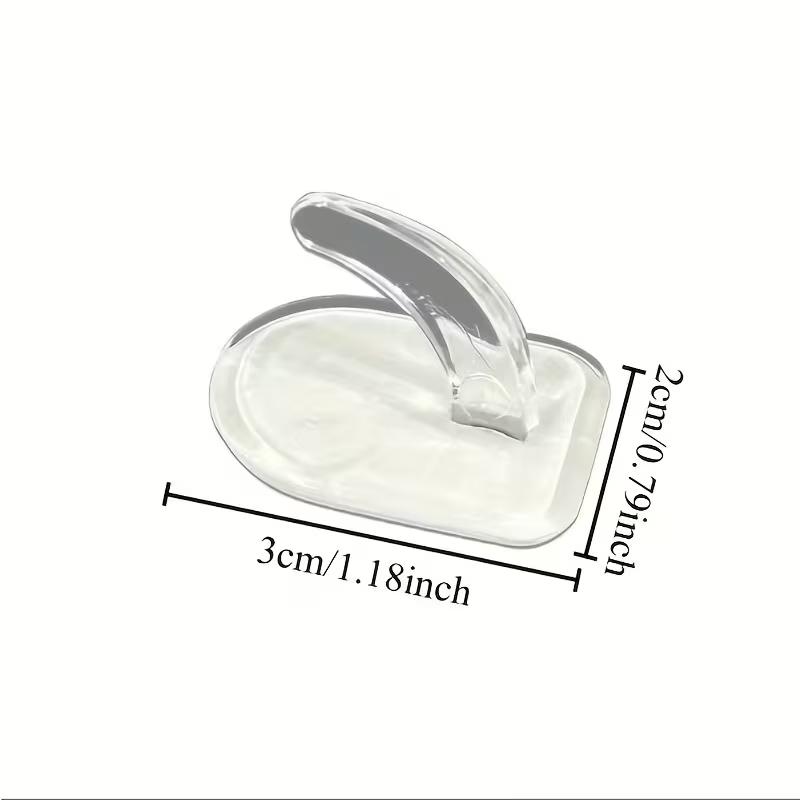 30pcs Transparent Acrylic Adhesive Hooks No-Drill Strong Hooks For Bathrooms Kitchens Multi-Functional Hooks