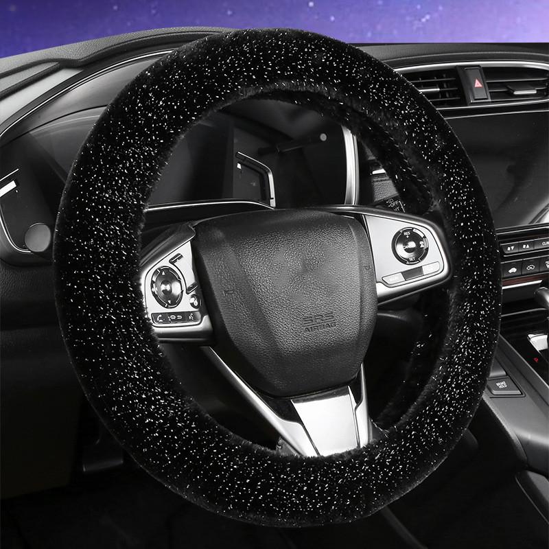 Novinka Plyšový Kožešinový Potah na Volant Auta Silný Teplý A Protiskluzový