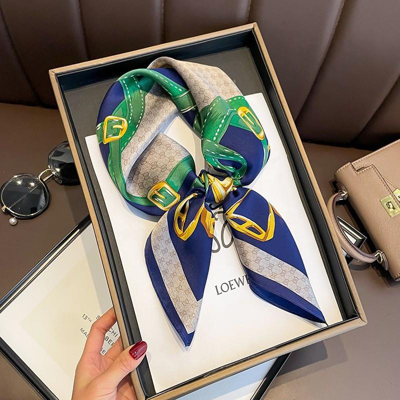

70CM silk scarf, Korean style, versatile for professional business, flight attendants, bank ladies, silk square scarf for neck wear 70*70cm