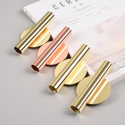 Wall Mounted Flower Tube Wall Metal Vase Decoration Stand Rose Gold Vase Stand For Displaying Flower Decoration