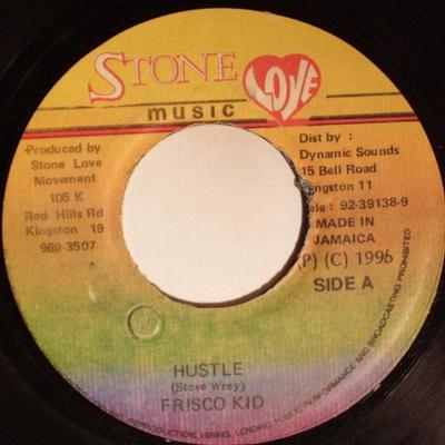 7-Zoll-Schallplatte FRISCO KID / OWEN REYNOLDS / WINSTO - Hustle / Gremlins Version KEINE Stone Love Musi 1996 Jamaika Reggae, Ska & Dub Gebraucht