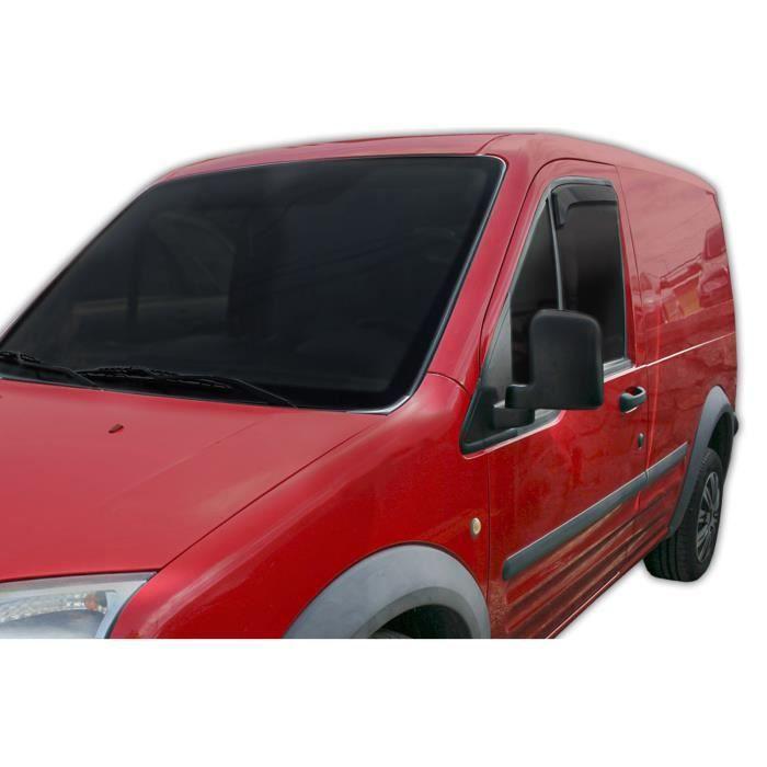 Wind Deflectors - SCOUTT - Ford Transit Connect 2004-2013 - Smoked - Reinforced Acrylic - Easy Installation